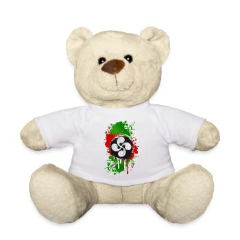 Croix Basque Grunge - Nounours - blanc - Devant