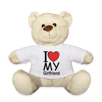 I love my girlfriend - Teddy - Weiß - Vorne