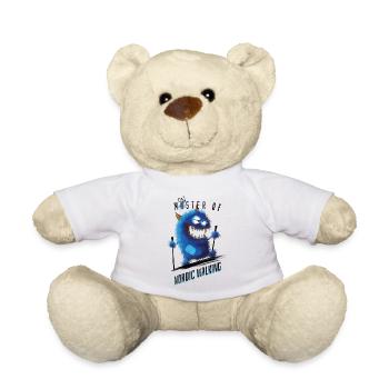 Master (monster) of Nordic walking. - Teddy Bear - white - Front