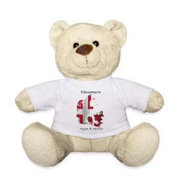Dänemark Hygge & Mee(h)r dänische Flagge - Teddy - Weiß - Vorne