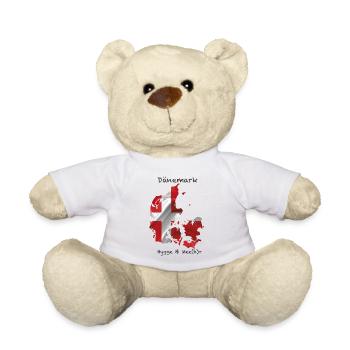 Dänemark Hygge & Mee(h)r Flagge Stoff - Teddy - Weiß - Vorne
