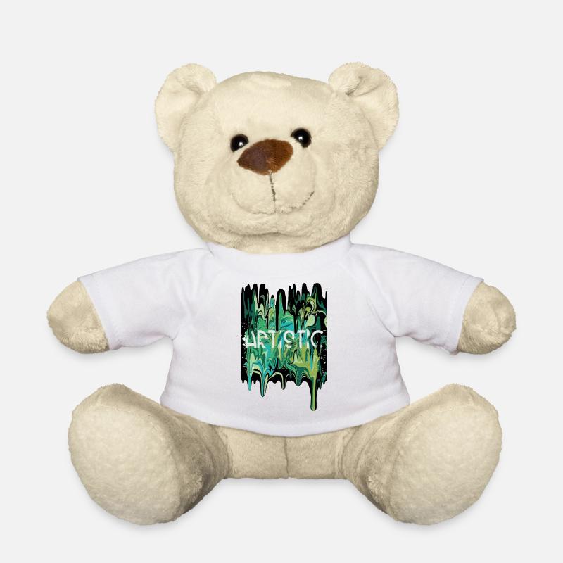 Artistic art coulure - Teddy Bear - white