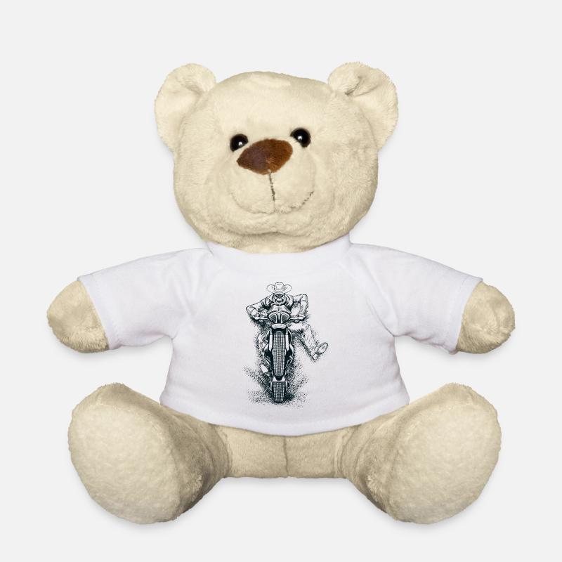 Motorrad | Geist | Biker | Motorradfahrer - Teddy - Weiß