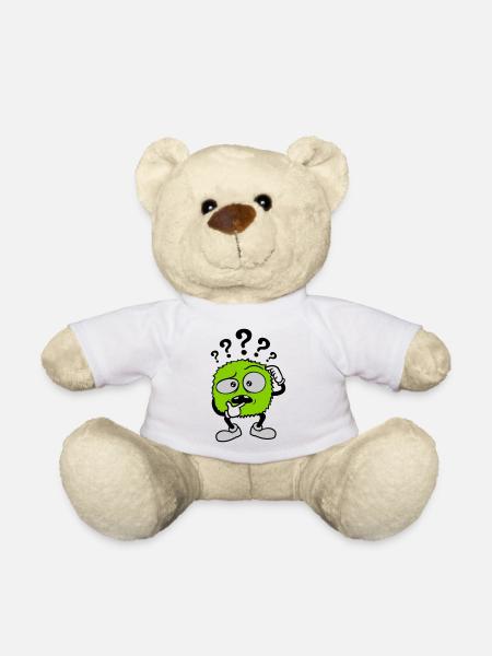Fragezeichen skeptisches Gesicht Comic - Teddy - Weiß