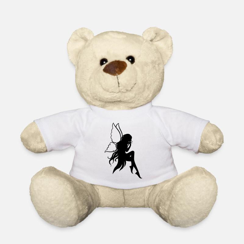 Süße Fee Elfe Mädchen - Teddy - Weiß