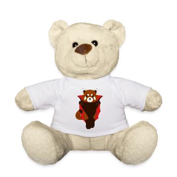 Red panda disguised as a vampire for Halloween - Teddy Bear - white - Front
