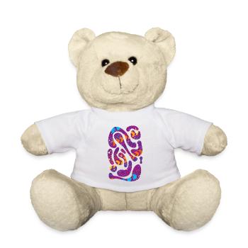Graffiti style Splash hip hop colors painter color - Teddy Bear - white - Front