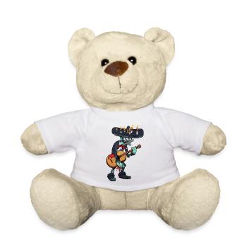 Day Of The Dead Zombie Mariachi - Teddy Bear - white - Front