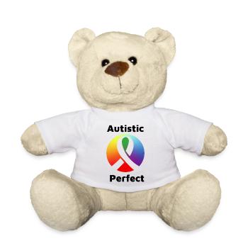 Autistic Perfect - Teddy Bear - white - Front
