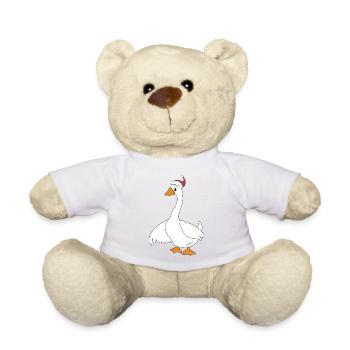 lustige Tiere zu Weihnachten - Teddy - Weiß - Vorne