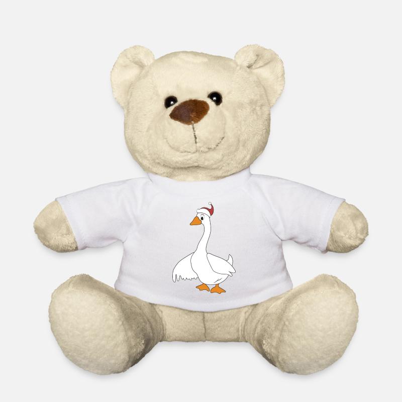 lustige Tiere zu Weihnachten - Teddy - Weiß