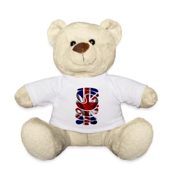 Angleterre Royaume-Uni Londres Anglais britannique Royaume-Uni - Nounours - blanc - Devant