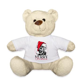 Père Noël GÉANT SCHNAUZER Joyeux Noël Wilsigns - Nounours - blanc - Devant