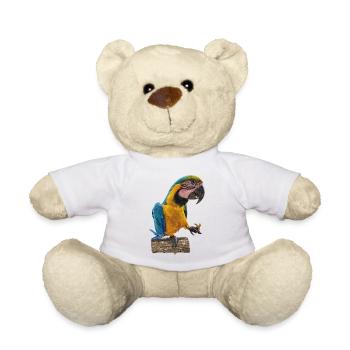 L’ara bleu et jaune - Nounours - blanc - Devant