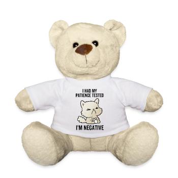 Ich hatte meine Geduld getestet Ich bin negativ - Teddy - Weiß - Vorne