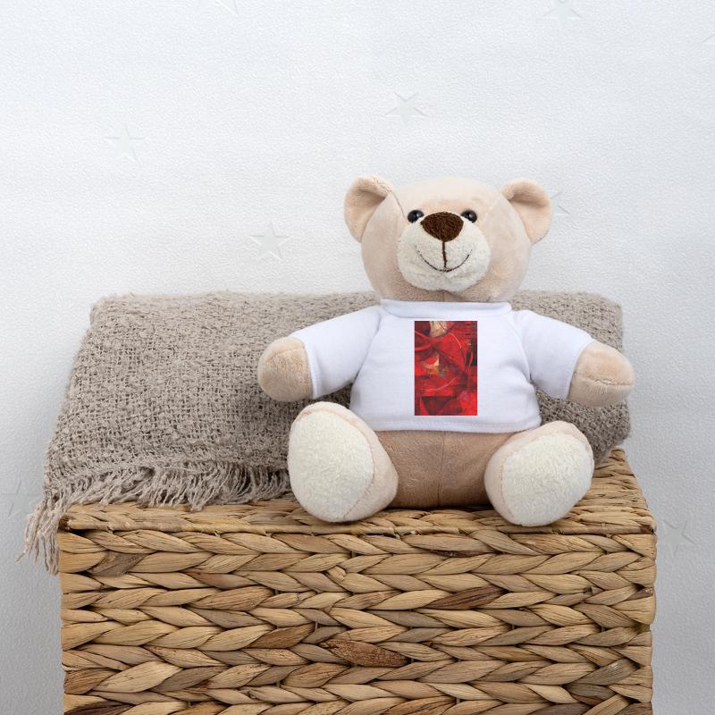 Fabric red pattern abstract Teddy