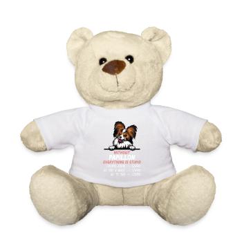 Ohne Papillon ist alles doof - Teddy - Weiß - Vorne