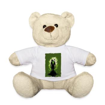 Zombie Illustration Minimaliste Design - Nounours - blanc - Devant