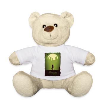 Zombie Illustration Minimalist Design - Teddy Bear - white - Front