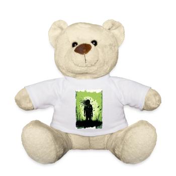 Zombie Illustration Minimalist Design - Teddy Bear - white - Front