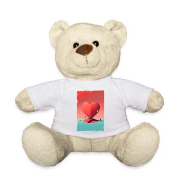 Liebe Illustration Minimalistisches Design - Teddy - Weiß - Vorne