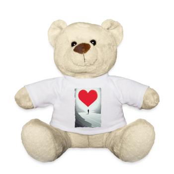 Liebe Illustration Minimalistisches Design - Teddy - Weiß - Vorne