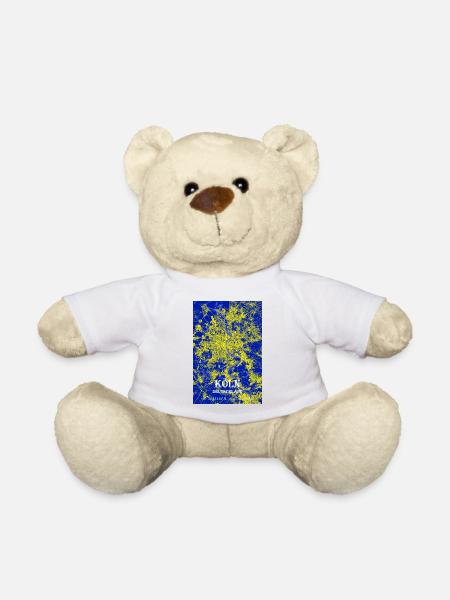 Helle moderne ästhetische Stadtkarte Köln - Teddy - Weiß