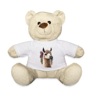 Alpaka Aquarell - Teddy - Weiß - Vorne