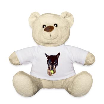 Good dog playing ball - Teddy Bear - white - Front