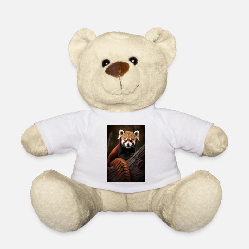 Panda roux mignon - Nounours - blanc