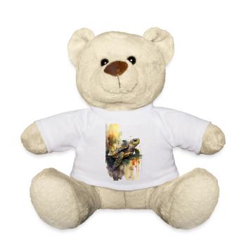 Schildkröte Aquarell Realistisch Cool - Teddy - Weiß - Vorne