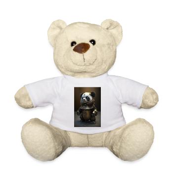 Panda Metal Cool Mechanic Iron Fantasy Animal Cute - Teddy Bear - white - Front