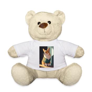 Gallois Corgi Anime Manga Cartoon Cute Kawaii - Nounours - blanc - Devant