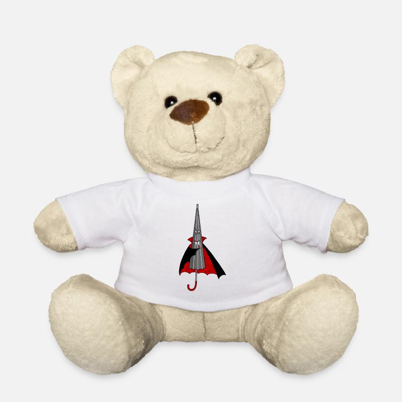 Vampir Schirm Drakula Kostüm Verkleidung - Teddy - Weiß