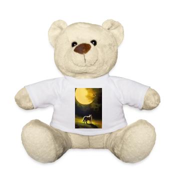 Wolf and Moon - Teddy Bear - white - Front