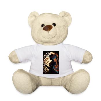 Fille Chinoise Asiatique Dessin - Nounours - blanc - Devant