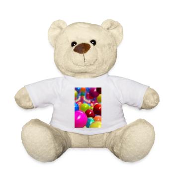 Bunte Bälle - Teddy - Weiß - Vorne