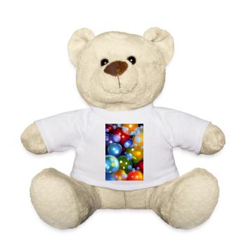 Bunte Blasen - Teddy - Weiß - Vorne