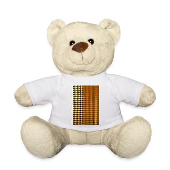 Gold Pattern - Teddy Bear - white - Front