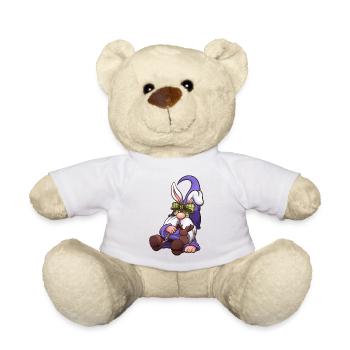 Easter Gnome Who Ate Too Much Chocolate - Teddy Bear - white - Front