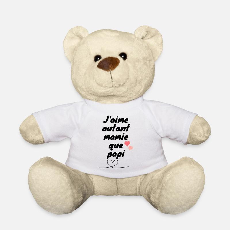j'aime autant mamie que papi - Nounours - blanc