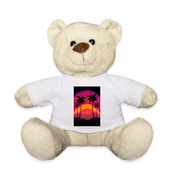 Tropical 80s Sunset Classic - Nounours - blanc - Devant
