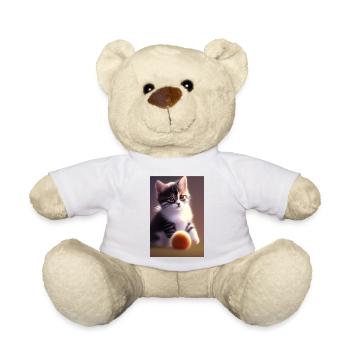 Baby Katze - Teddy - Weiß - Vorne