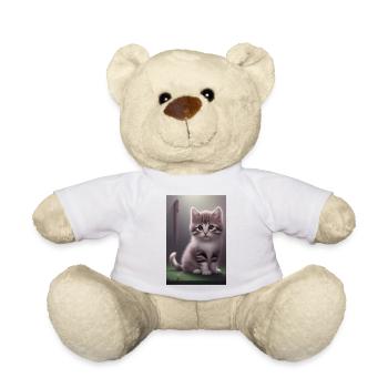 Baby Katze - Teddy - Weiß - Vorne
