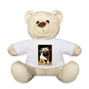 Mops Hund - Teddy - Weiß - Vorne