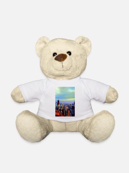New York City Skyline - Teddy - Weiß