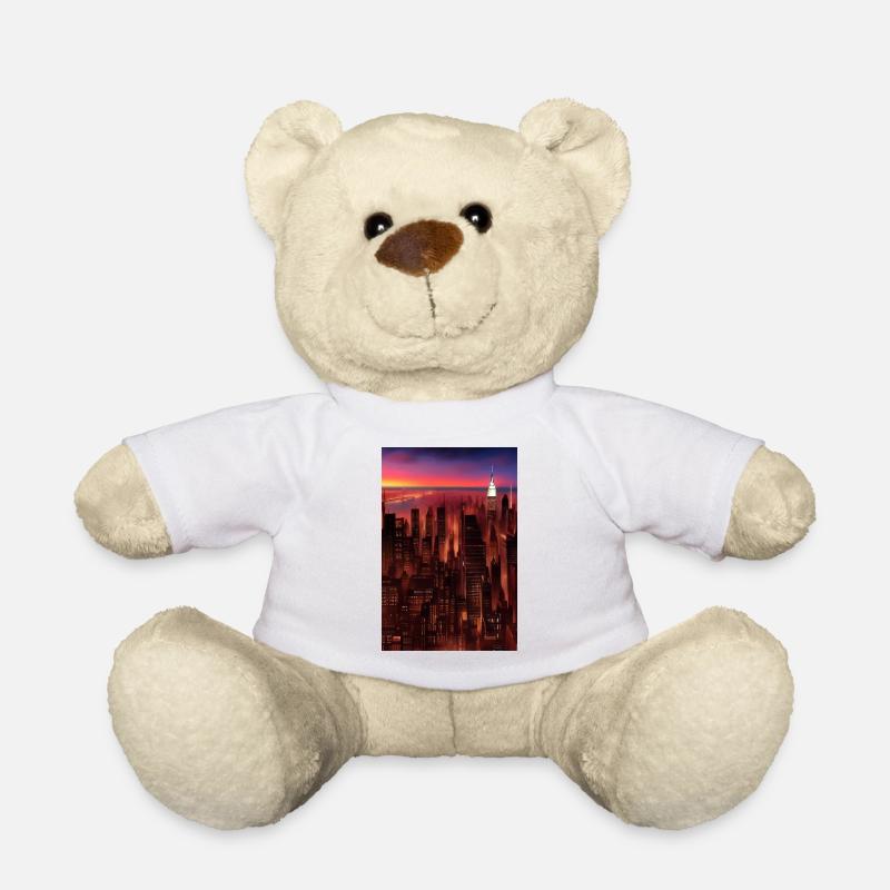 New York City Skyline - Teddy - Weiß