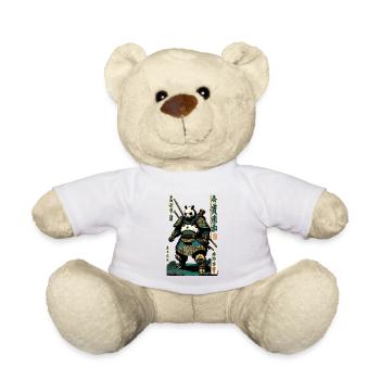Panda in samurai armor in ukiyo-e style - Teddy Bear - white - Front