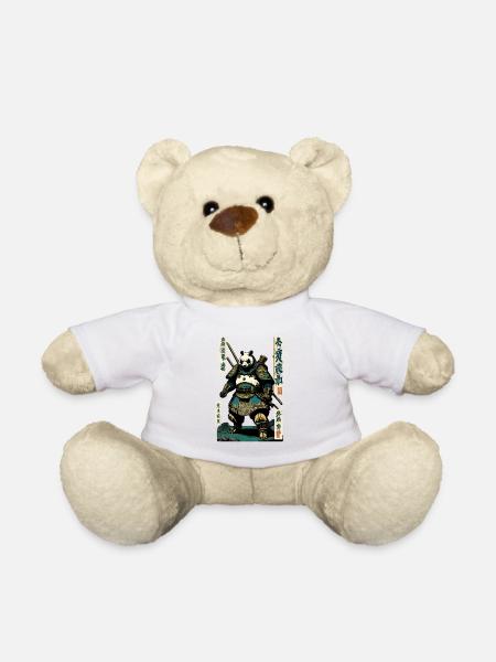 Panda en armure de samouraï dans le style ukiyo-e - Nounours - blanc