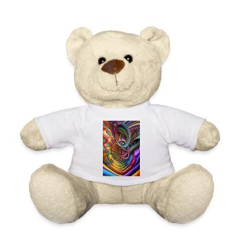 Abstrakte Kunst - Teddy - Weiß - Vorne